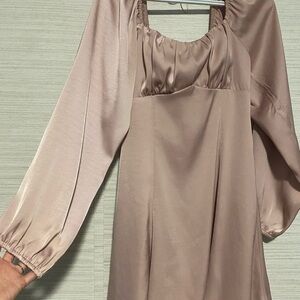 Jacquie The Label Satin Blush Dress